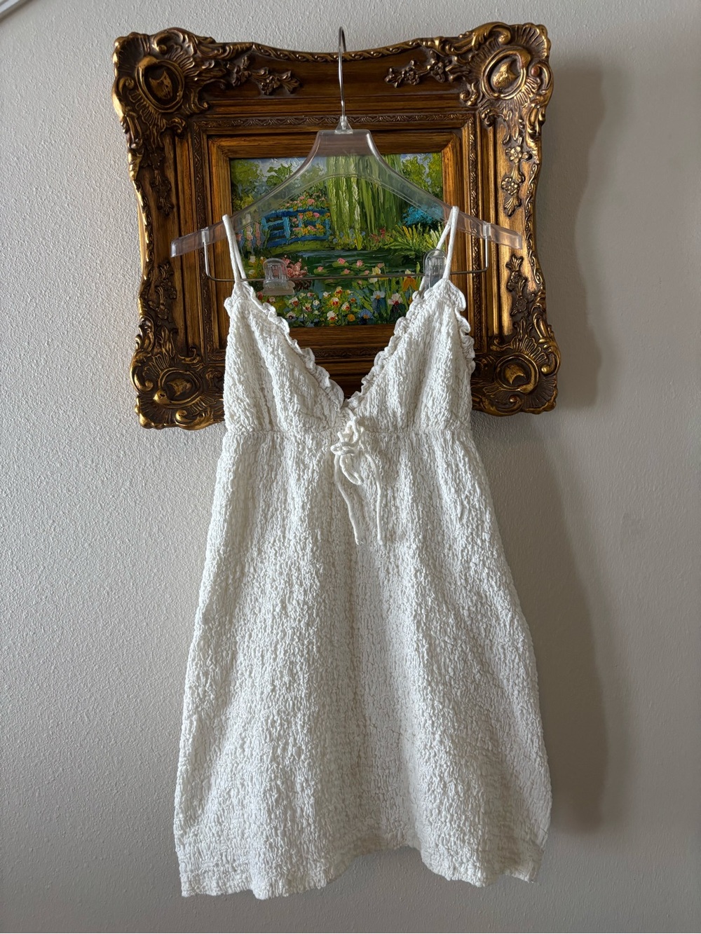 Princess Polly Off-White Textured Mini Dress